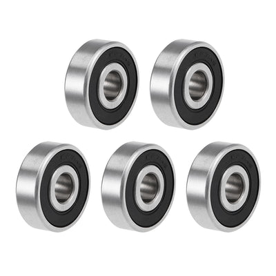 Harfington Uxcell Deep Groove Ball Bearings Metric Double Sealed High Carbon Steel Z2 Level