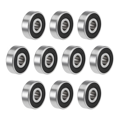 Harfington Uxcell Deep Groove Ball Bearings Metric Double Seal High Carbon Steel Z2