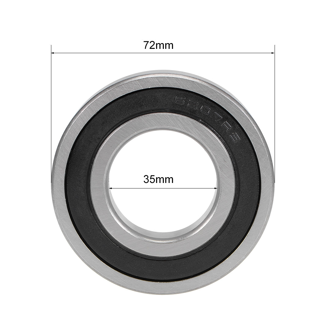 uxcell Uxcell Deep Groove Ball Bearing Metric Double Sealed High Carbon Steel Z2