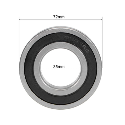 Harfington Uxcell Deep Groove Ball Bearing Metric Double Sealed High Carbon Steel Z2