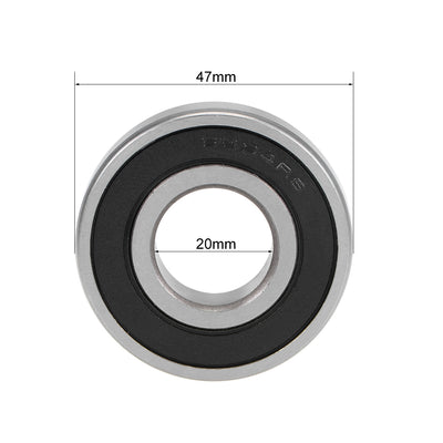 Harfington Uxcell Deep Groove Ball Bearing Metric Double Sealed High Carbon Steel Z2