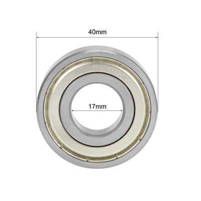 Harfington Uxcell Deep Groove Ball Bearings Metric Double Shielded High Carbon Steel Z2 Level