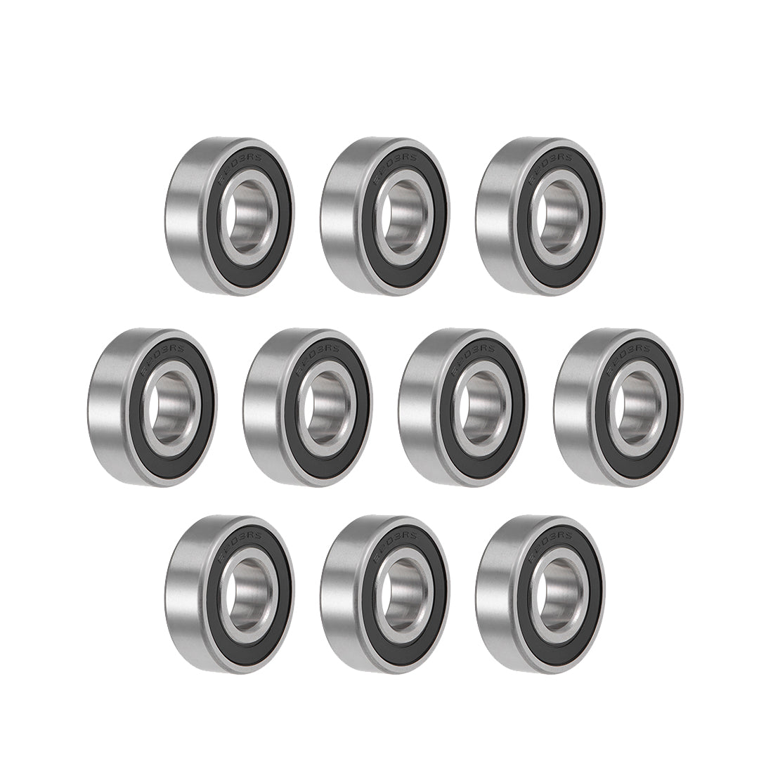 uxcell Uxcell Deep Groove Ball Bearings Metric Double Seal High Carbon Steel Z2