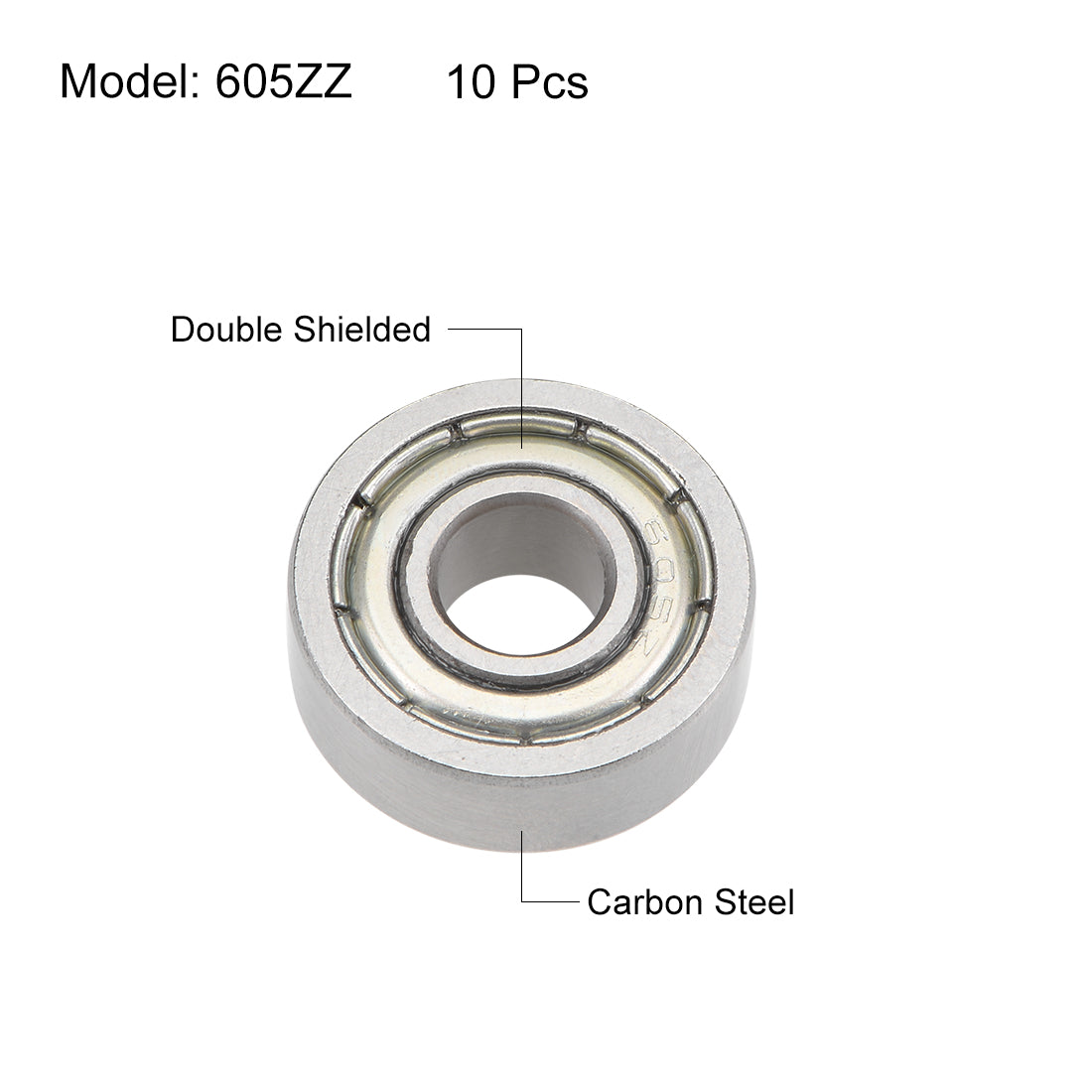 uxcell Uxcell Deep Groove Ball Bearings Metric Double Shielded High Carbon Steel Z2 Level