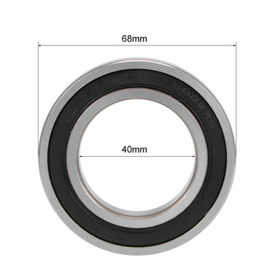 Harfington Uxcell Deep Groove Ball Bearing Metric Double Sealed High Carbon Steel Z2