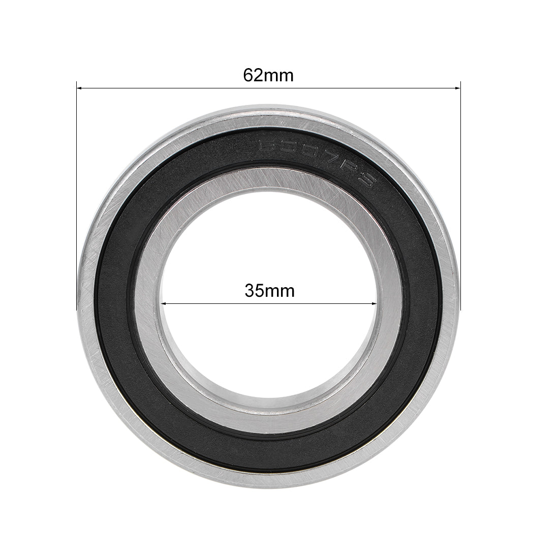 uxcell Uxcell Deep Groove Ball Bearing Metric Double Sealed High Carbon Steel Z2