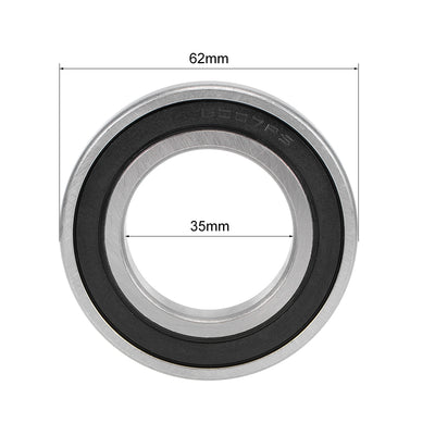 Harfington Uxcell Deep Groove Ball Bearing Metric Double Sealed High Carbon Steel Z2