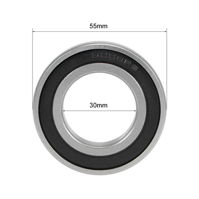 Harfington Uxcell Deep Groove Ball Bearing Metric Double Sealed High Carbon Steel Z2