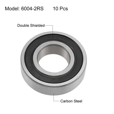 Harfington Uxcell Deep Groove Ball Bearings Metric Double Seal High Carbon Steel Z2