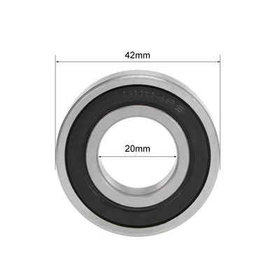 Harfington Uxcell Deep Groove Ball Bearings Metric Double Seal High Carbon Steel Z2