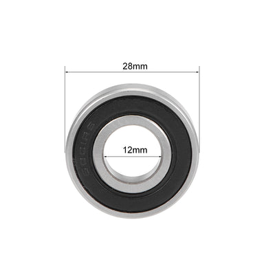 Harfington Uxcell Deep Groove Ball Bearings Metric Double Seal High Carbon Steel Z2