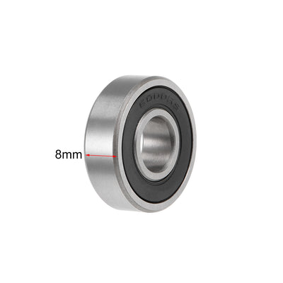 Harfington Uxcell Deep Groove Ball Bearings Metric Double Sealed High Carbon Steel Z2 Bearing