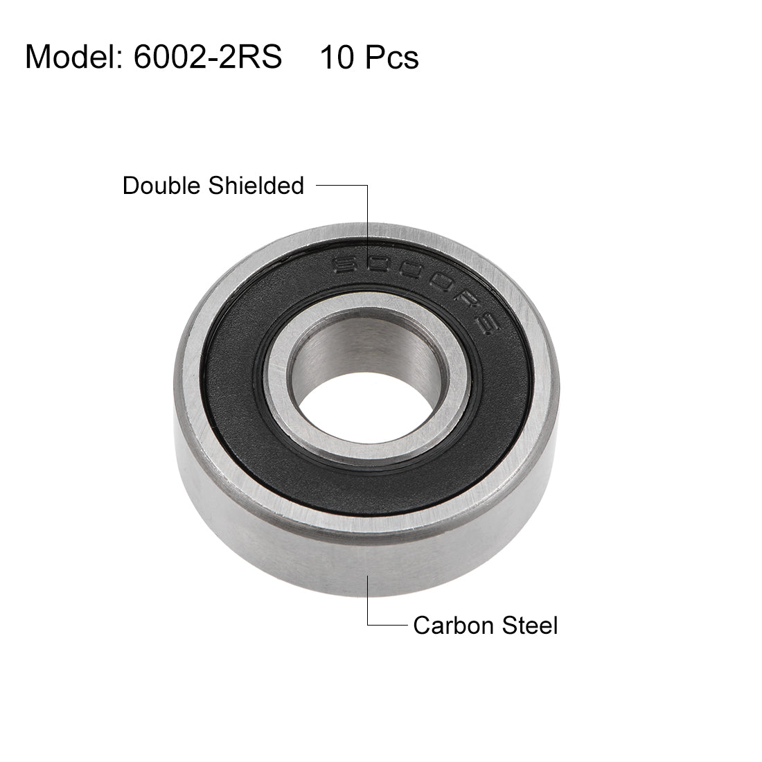 uxcell Uxcell Deep Groove Ball Bearings Metric Double Seal High Carbon Steel Z2