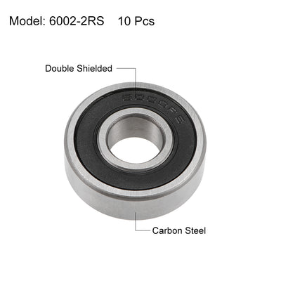 Harfington Uxcell Deep Groove Ball Bearings Metric Double Seal High Carbon Steel Z2