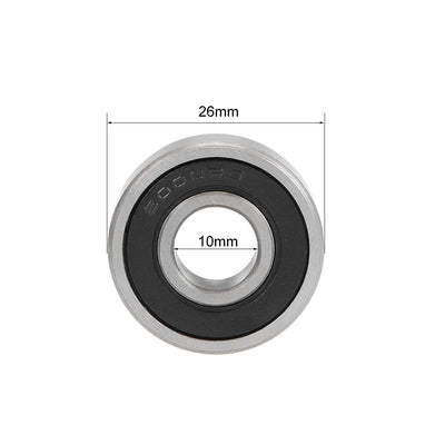 Harfington Uxcell Deep Groove Ball Bearings Metric Double Seal High Carbon Steel Z2