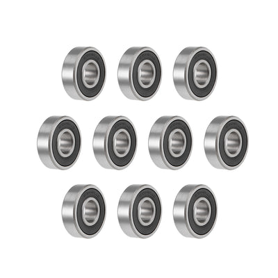 Harfington Uxcell Deep Groove Ball Bearings Metric Double Seal High Carbon Steel Z2