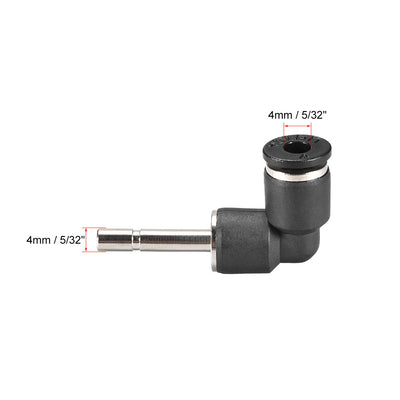 Harfington Push to Connect Tube Fitting Plug-In Elbow Pneumatic Air Push Fit Lock Fitting