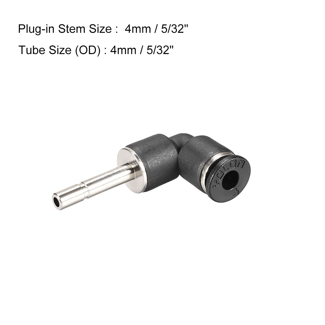 Harfington Push to Connect Tube Fitting Plug-In Elbow Pneumatic Air Push Fit Lock Fitting