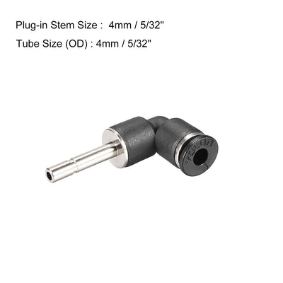 Harfington Push to Connect Tube Fitting Plug-In Elbow Pneumatic Air Push Fit Lock Fitting