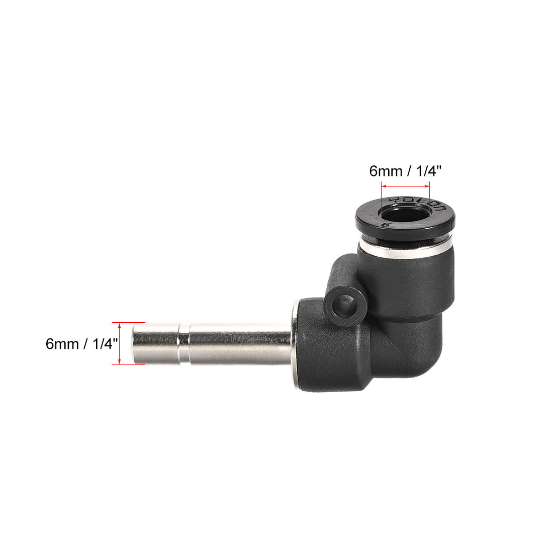 Harfington Push to Connect Tube Fitting Plug-In Elbow Pneumatic Air Push Fit Lock Fitting