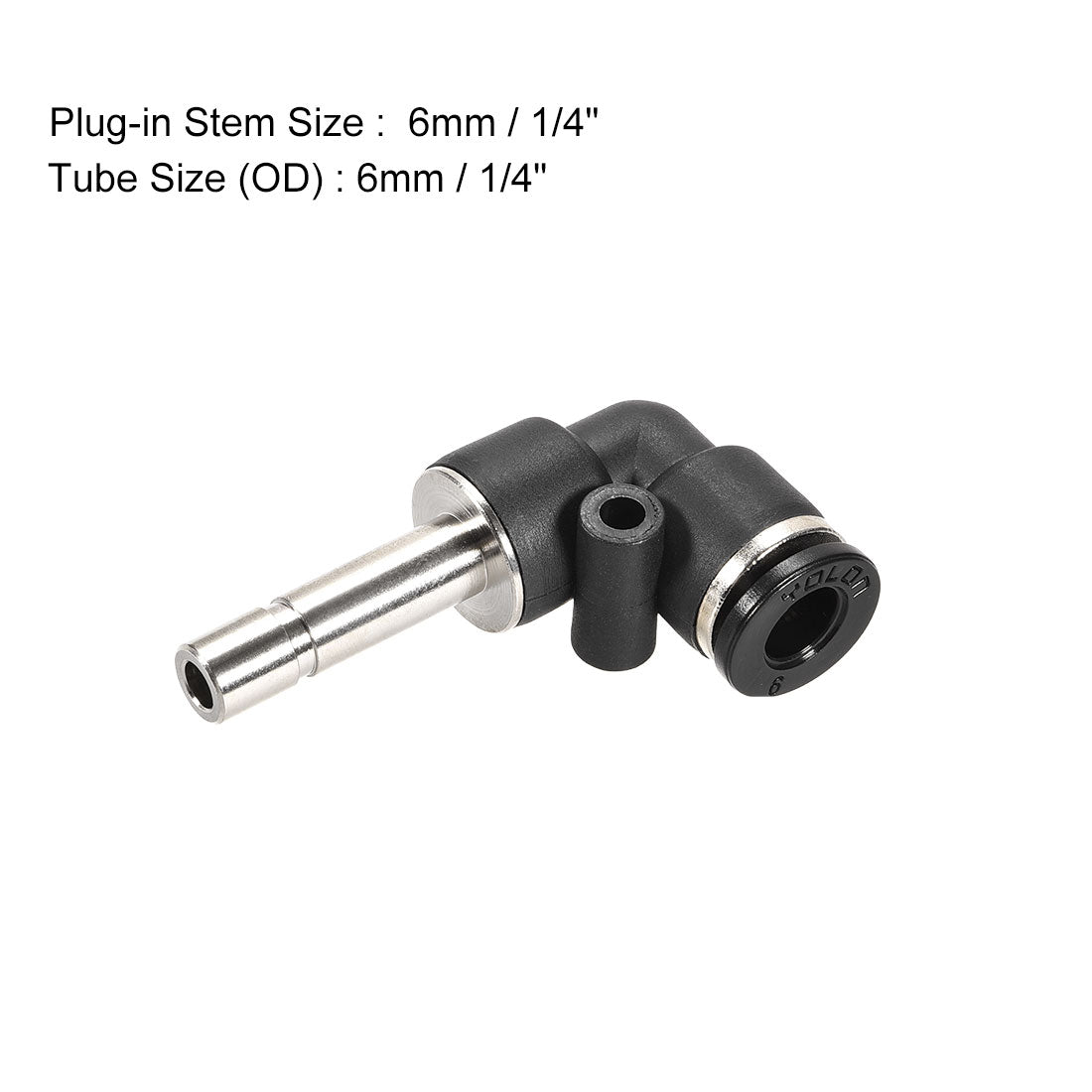 Harfington Push to Connect Tube Fitting Plug-In Elbow Pneumatic Air Push Fit Lock Fitting