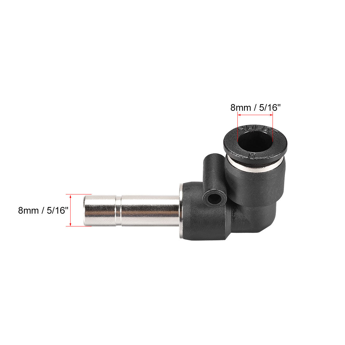 Harfington Push to Connect Tube Fitting Plug-In Elbow Pneumatic Air Push Fit Lock Fitting