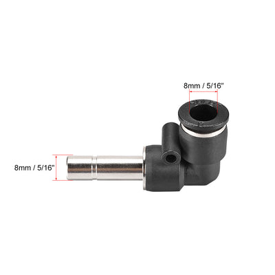 Harfington Push to Connect Tube Fitting Plug-In Elbow Pneumatic Air Push Fit Lock Fitting