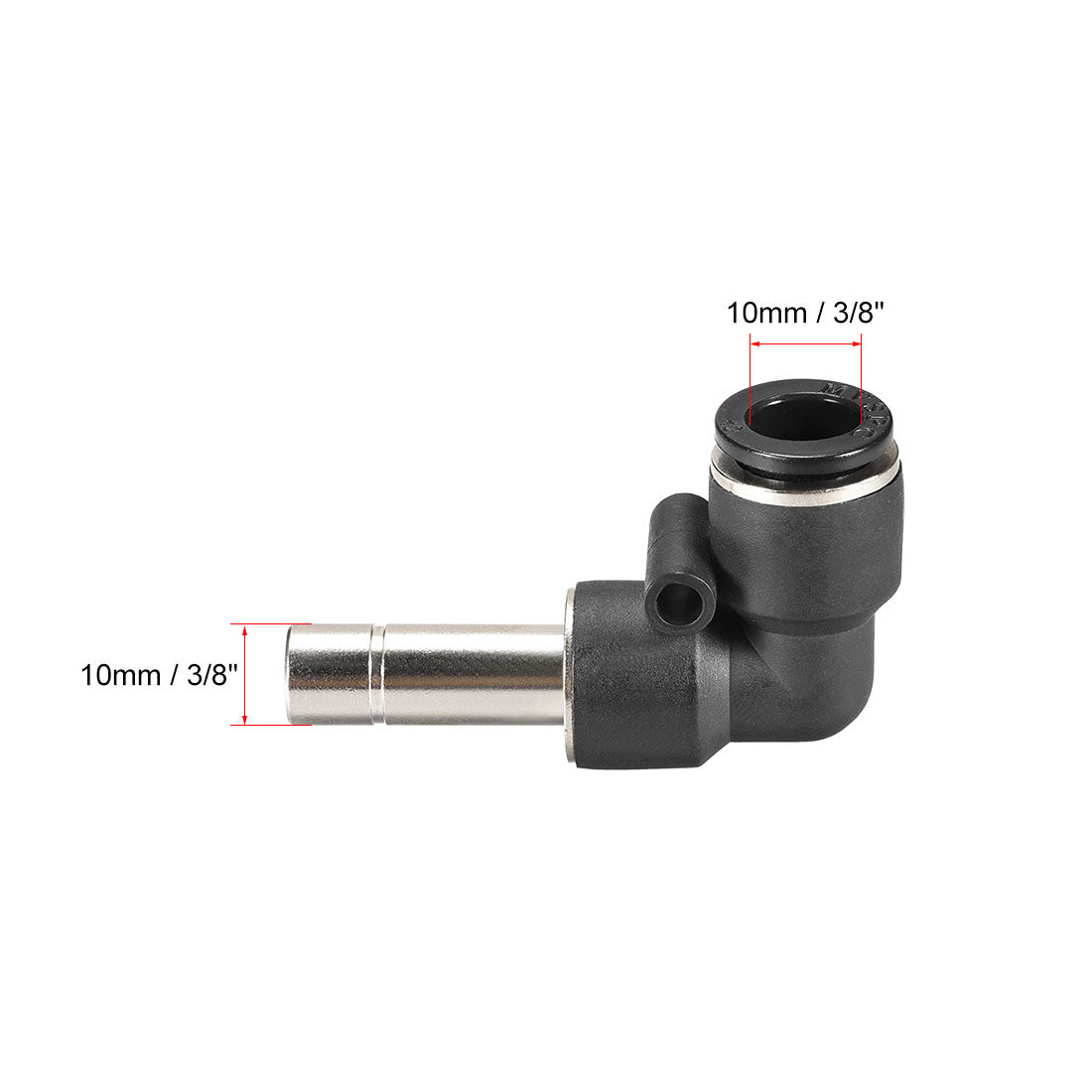 Harfington Push to Connect Tube Fitting Plug-In Elbow Pneumatic Air Push Fit Lock Fitting