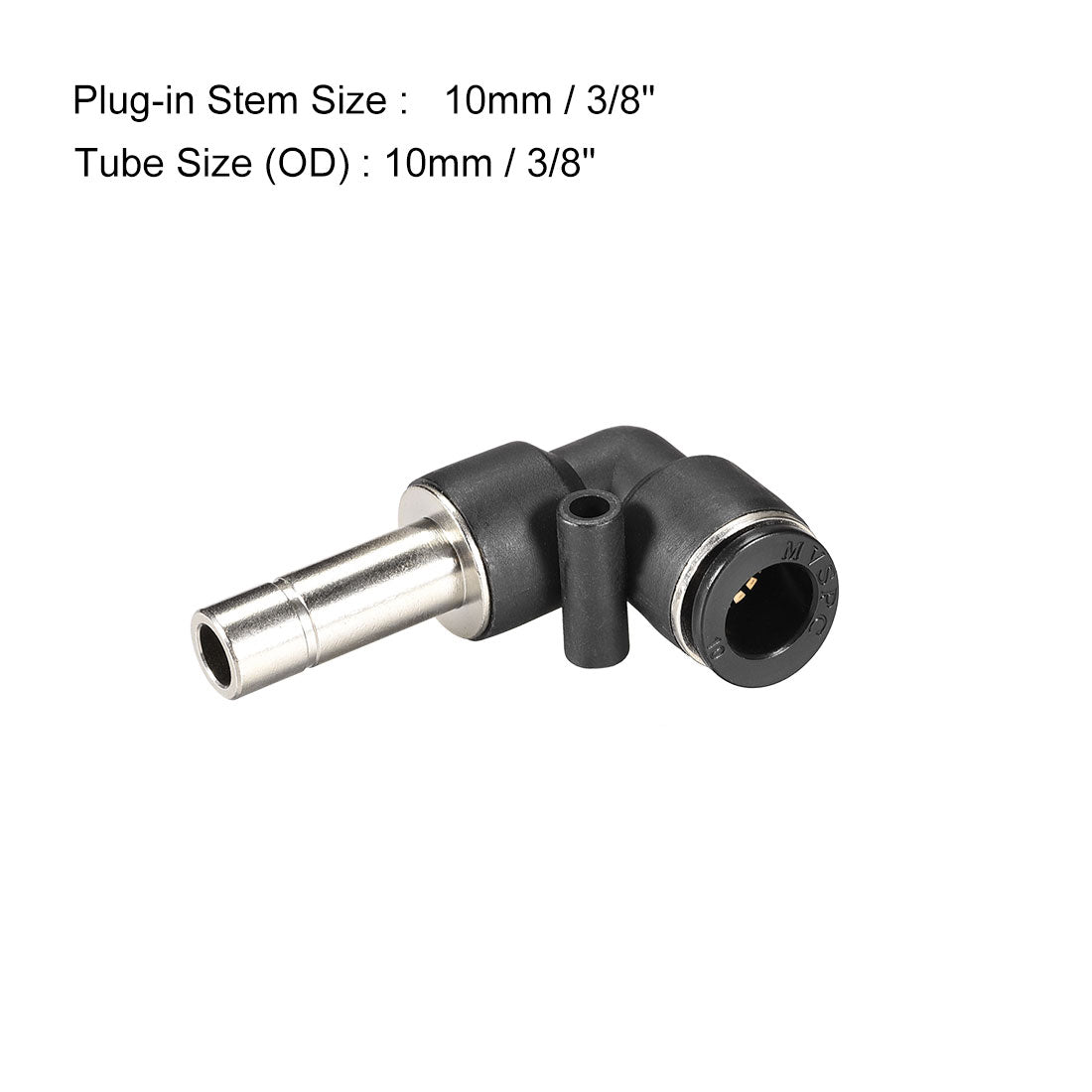 Harfington Push to Connect Tube Fitting Plug-In Elbow Pneumatic Air Push Fit Lock Fitting