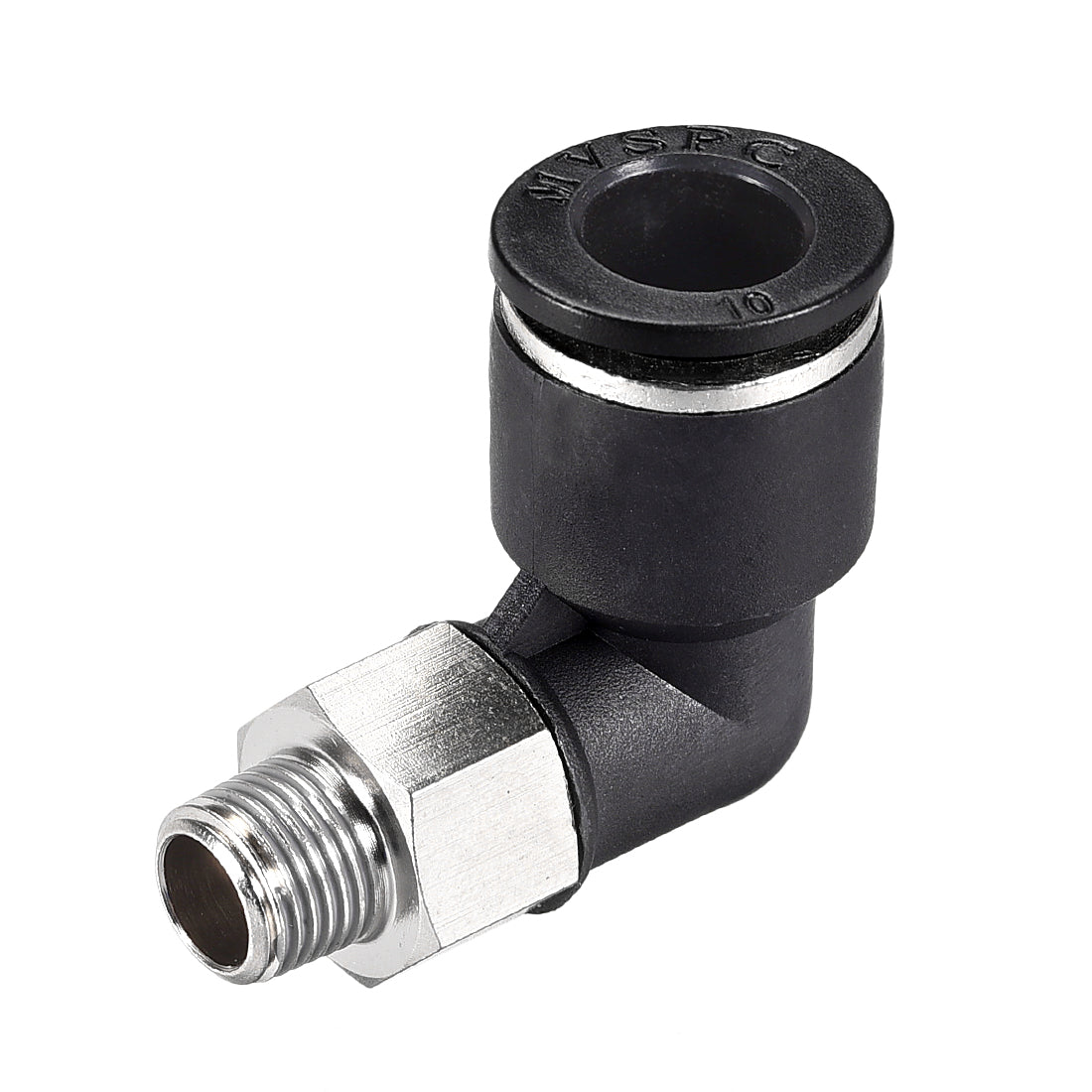 uxcell Uxcell Push to Connect Tube Fitting Male Elbow 10mm Tube OD x 1/8 NPT Thread Pneumatic Air Push Fit Lock Fitting