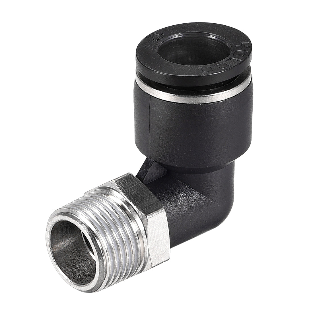 uxcell Uxcell Push to Connect Tube Fitting Male Elbow 12mm Tube OD x 3/8 NPT Thread Pneumatic Air Push Fit Lock Fitting