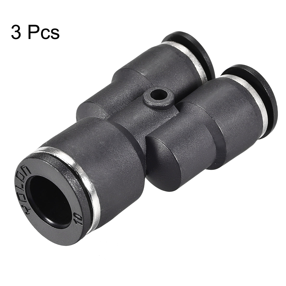 uxcell Uxcell Plastic Connect Y Splitter Push To Tube Fittings 10mm X 8mm OD Push Lock 3pcs