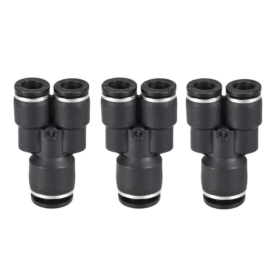 uxcell Uxcell Plastic Connect Y Splitter Push To Tube Fittings 10mm X 8mm OD Push Lock 3pcs