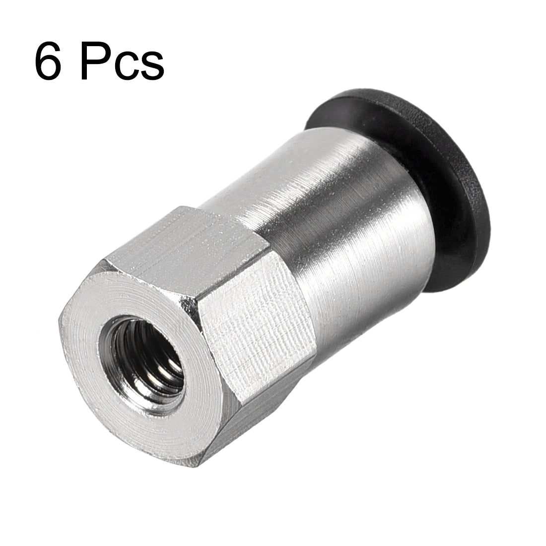 uxcell Uxcell Push to Connect Tube Fitting Adapter 4mm Tube OD x M5 Female Straight Pneumatic Connecter Connect Pipe Fitting 6pcs