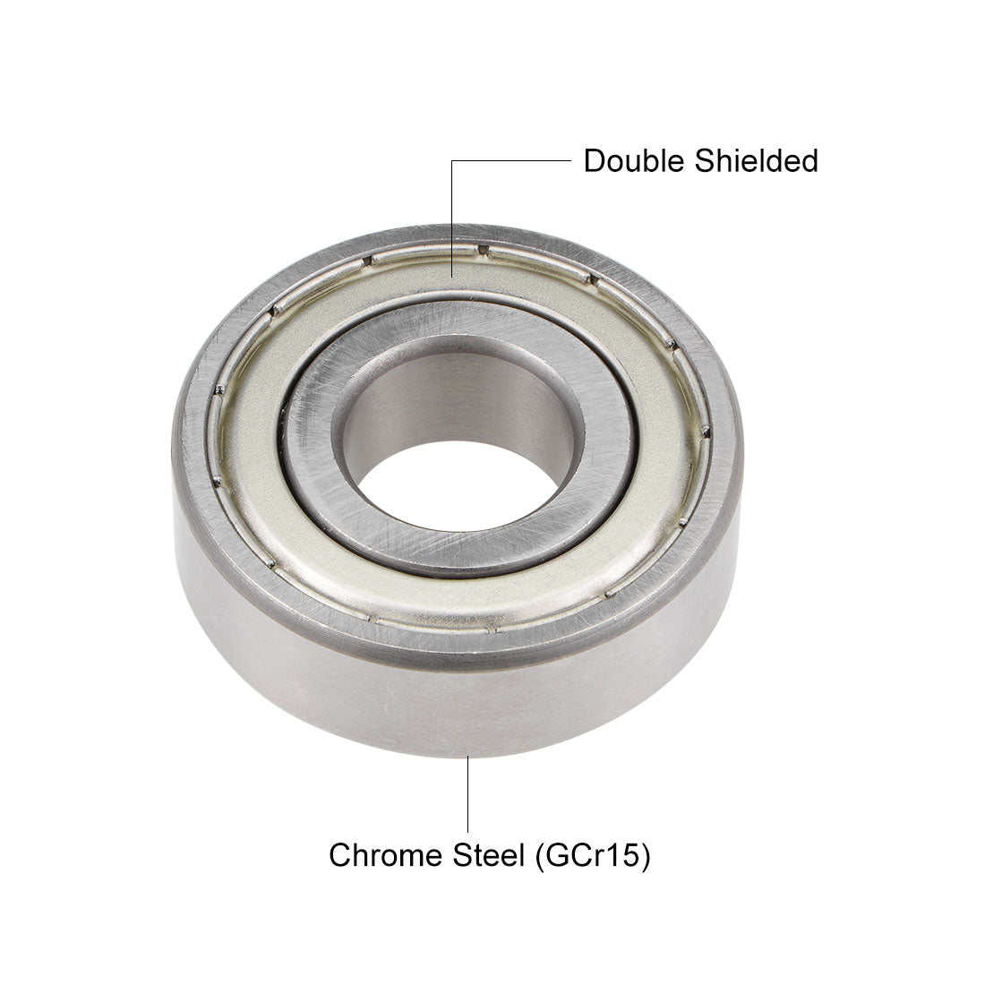 uxcell Uxcell Deep Groove Ball Bearings Z2 Double Shielded Chrome Steel Roller