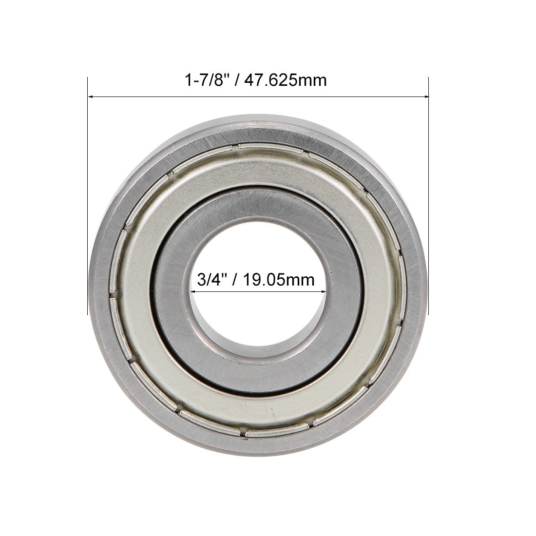 uxcell Uxcell Deep Groove Ball Bearings Z2 Double Shielded Chrome Steel Roller