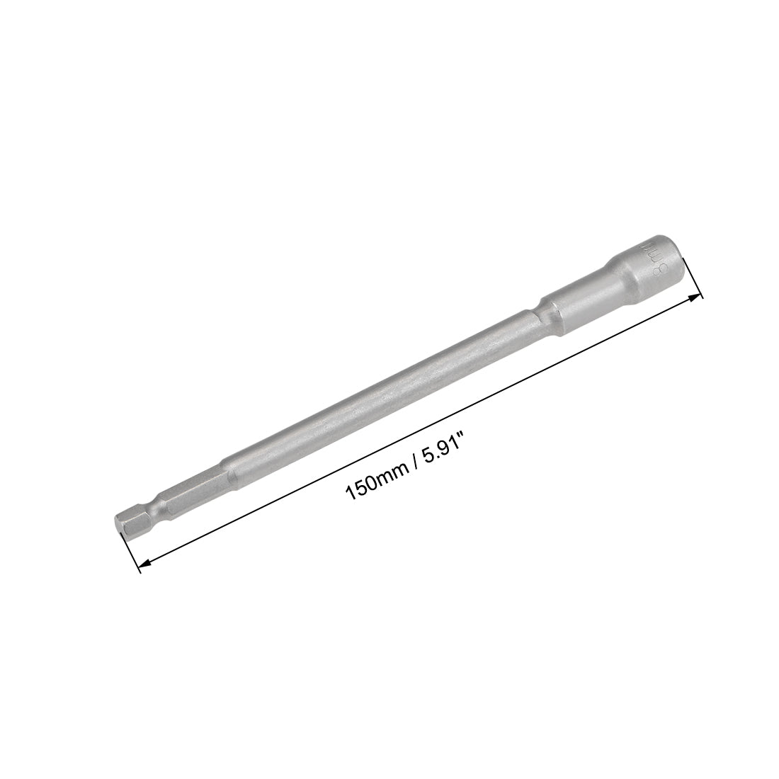 uxcell Uxcell 1/4" Quick-Change Hex Shank 8mm Magnetic Nut Sockets Driver Wrench, 150mm Length