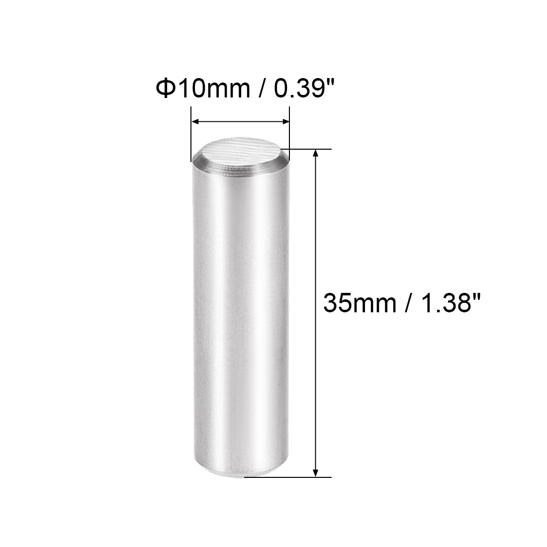 uxcell Uxcell 10Pcs Dowel Pin 304 Stainless Steel Cylindrical Shelf Support Pin