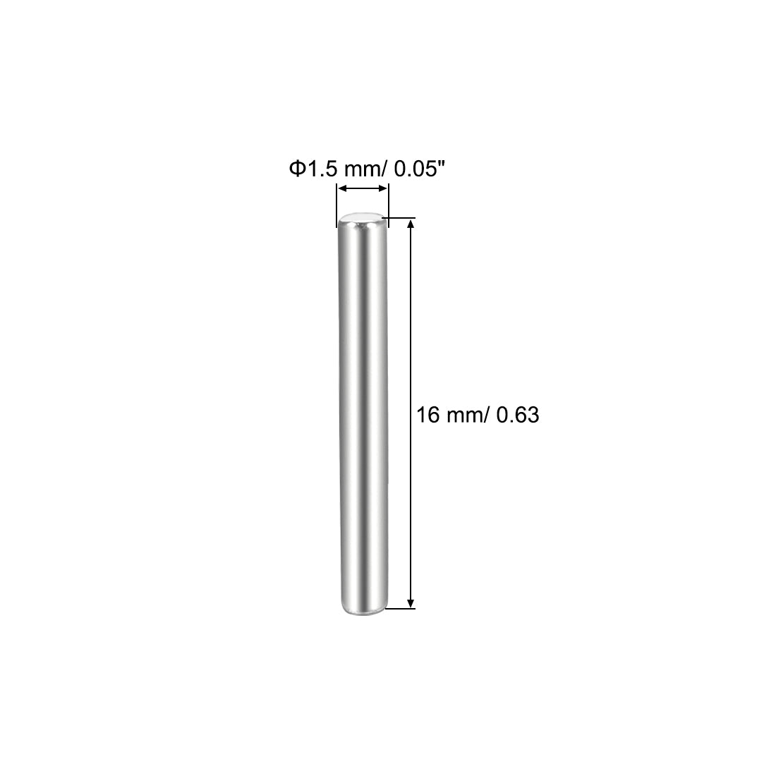 uxcell Uxcell 10Pcs  Dowel Pin 304 Stainless Steel Cylindrical Shelf Support Pin