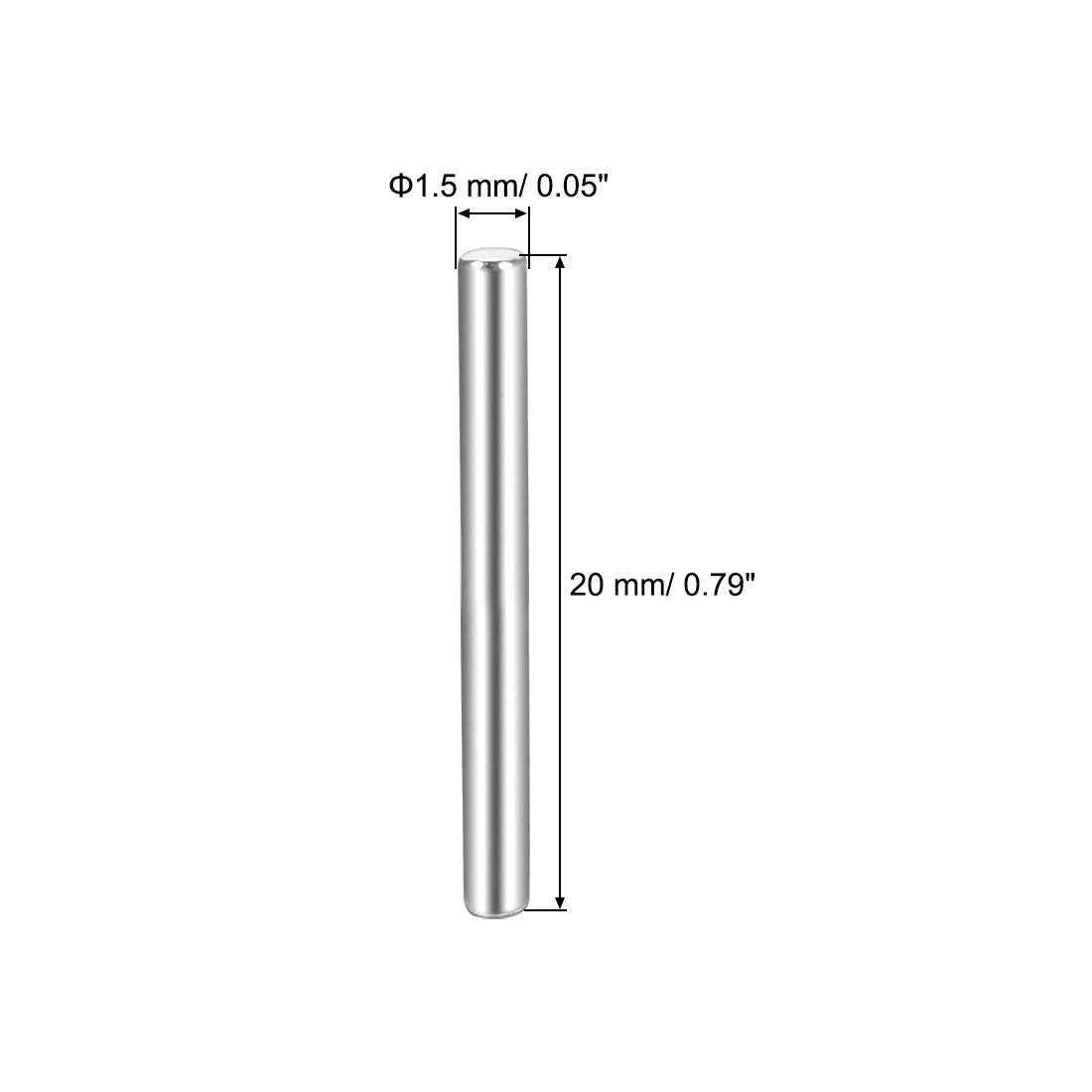 uxcell Uxcell 10Pcs  Dowel Pin 304 Stainless Steel Cylindrical Shelf Support Pin