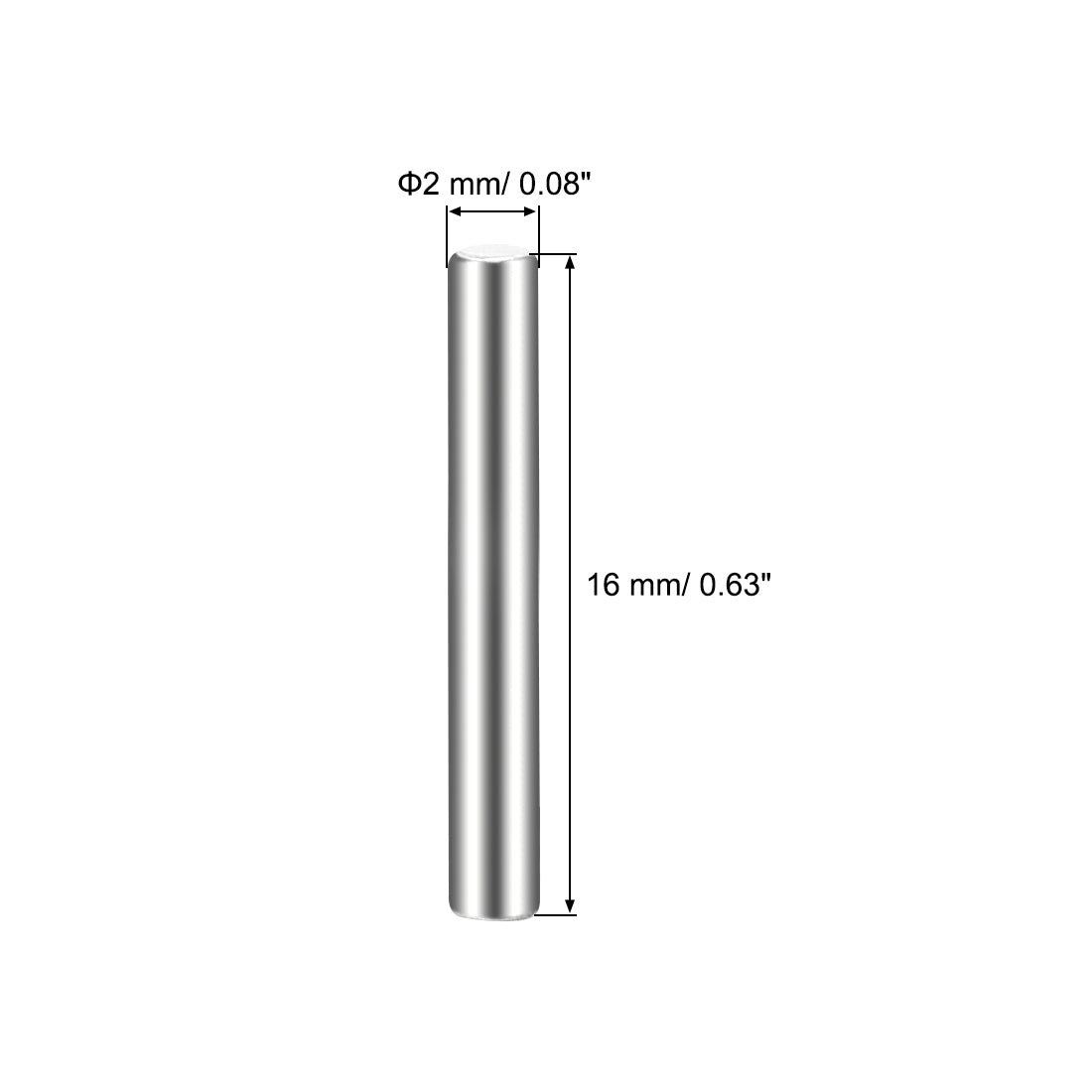 uxcell Uxcell 10Pcs  Dowel Pin 304 Stainless Steel Cylindrical Shelf Support Pin