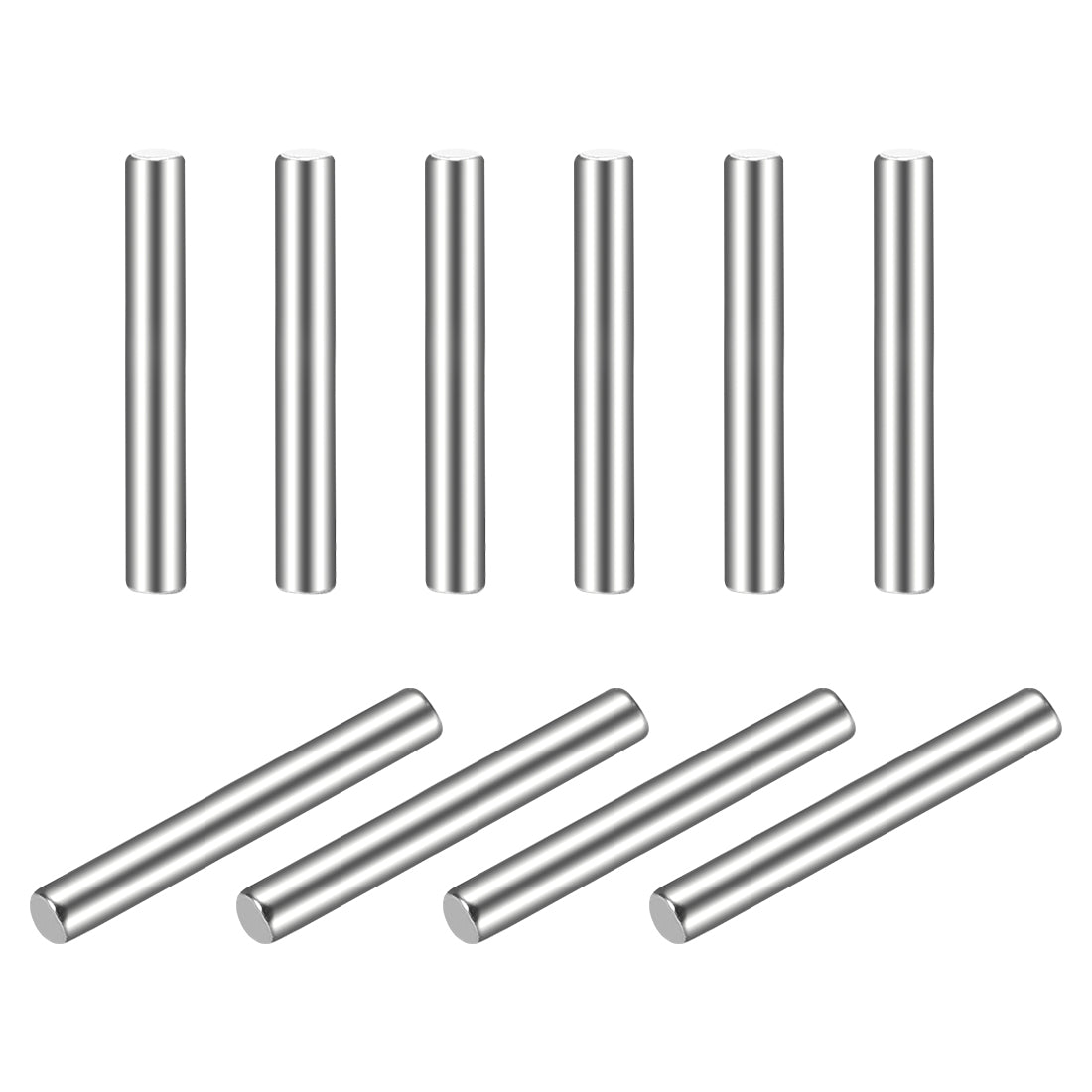 uxcell Uxcell 10Pcs  Dowel Pin 304 Stainless Steel Cylindrical Shelf Support Pin