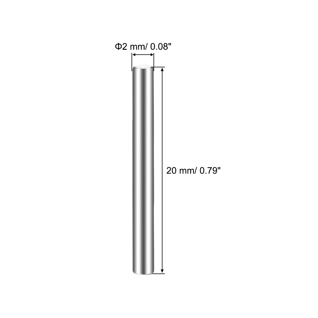 uxcell Uxcell 10Pcs  Dowel Pin 304 Stainless Steel Cylindrical Shelf Support Pin