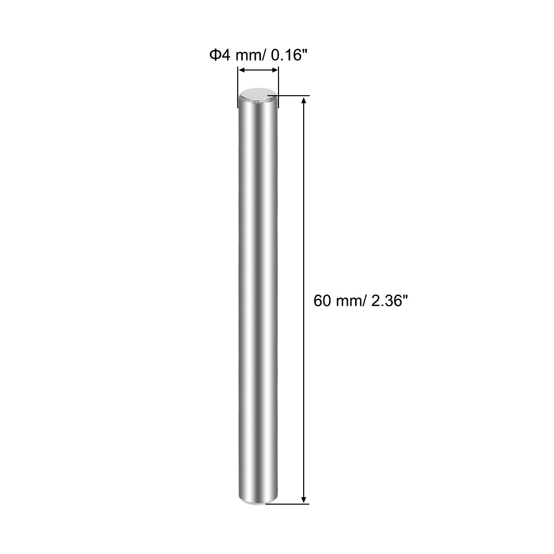 uxcell Uxcell 10Pcs  Dowel Pin 304 Stainless Steel Cylindrical Shelf Support Pin