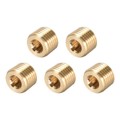 Harfington Uxcell Hex Countersunk Plug Stainless Steel Pipe Fitting Male Thread Socket Pipe Adapter Connector