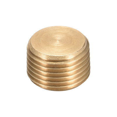 Harfington Uxcell Brass Pipe Fitting - Hex Counter Sunk Plug 1/8NPT Male Socket Drive Countersunk Pipe Plugs 15pcs