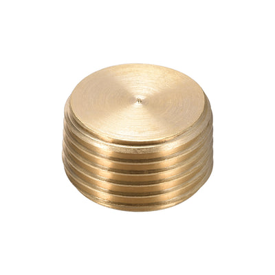 Harfington Uxcell Brass Pipe Fitting - Hex Counter Sunk Plug 1/16NPT Male Socket Drive Countersunk Pipe Plugs 10pcs