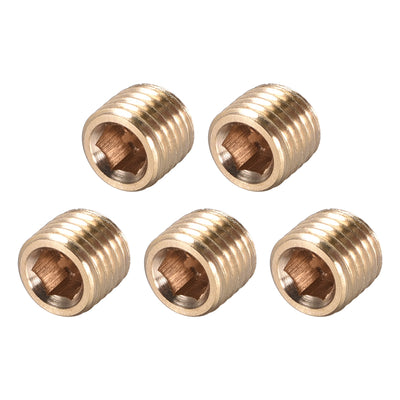 Harfington Uxcell Hex Countersunk Plug Stainless Steel Pipe Fitting Male Thread Socket Pipe Adapter Connector