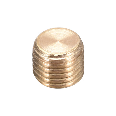 Harfington Uxcell Brass Pipe Fitting - Hex Counter Sunk Plug 1/16NPT Male Socket Drive Countersunk Pipe Plugs 10pcs