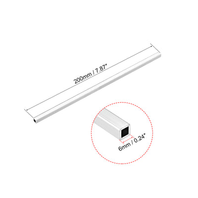 Harfington Uxcell 6063 Aluminum Square Tubes, Seamless Straight Pipe Tubing